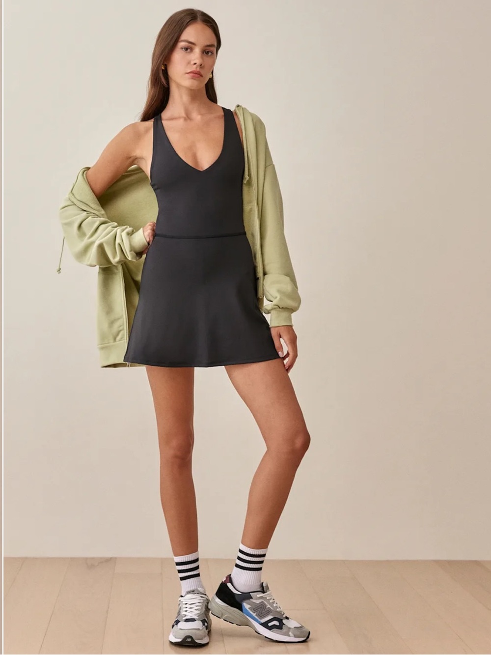 Reformation Women’s Bella Ecomove Active Dress in black - size small - workout